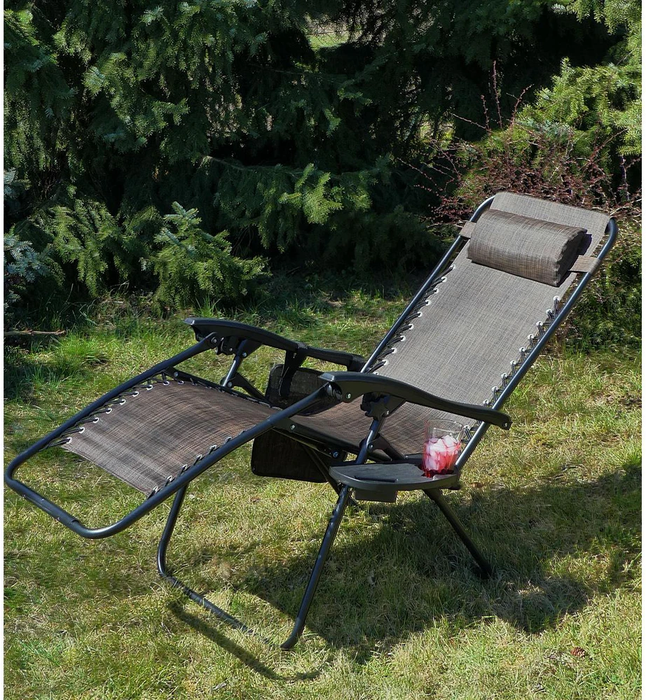 Saska Garden LEŻAK OGRODOWY sulankstomas Daugiafunkcinis 175X52/65X107CMY RUDA