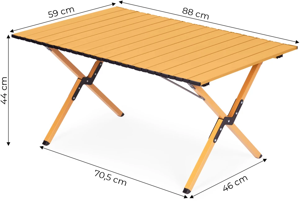 Sulankstomas kempingo stalas 90×60 cm su nešiojimo krepšiu, MultiGarden