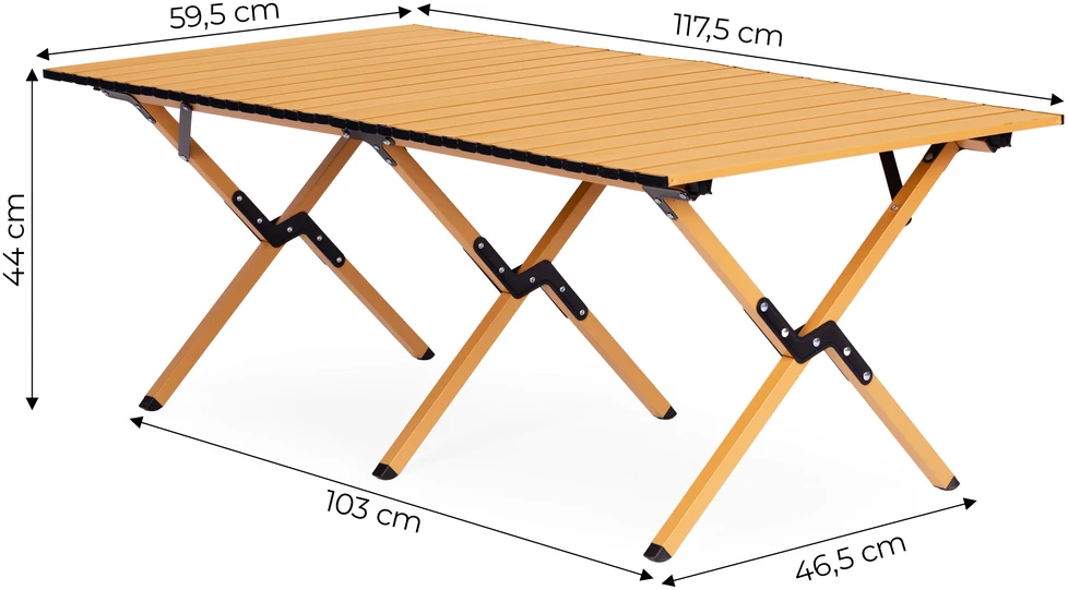 Sulankstomas stovyklavimo stalas 120×60 cm su nešiojimo krepšiu, MultiGarden