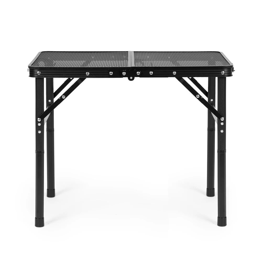 Turistinis kempingo stalas 60×40 cm, sulankstomas į lagaminą, juodas, MultiGarden