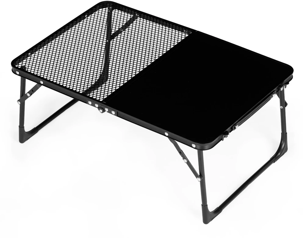 Turistinis kempingo stalas 60×40 cm, susilankstantis į lagaminą, juodas MultiGarden