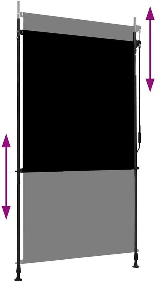Lauko roletas, antracito spalvos, 120x270cm