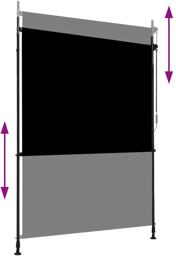Lauko roletas, antracito spalvos, 150x270cm