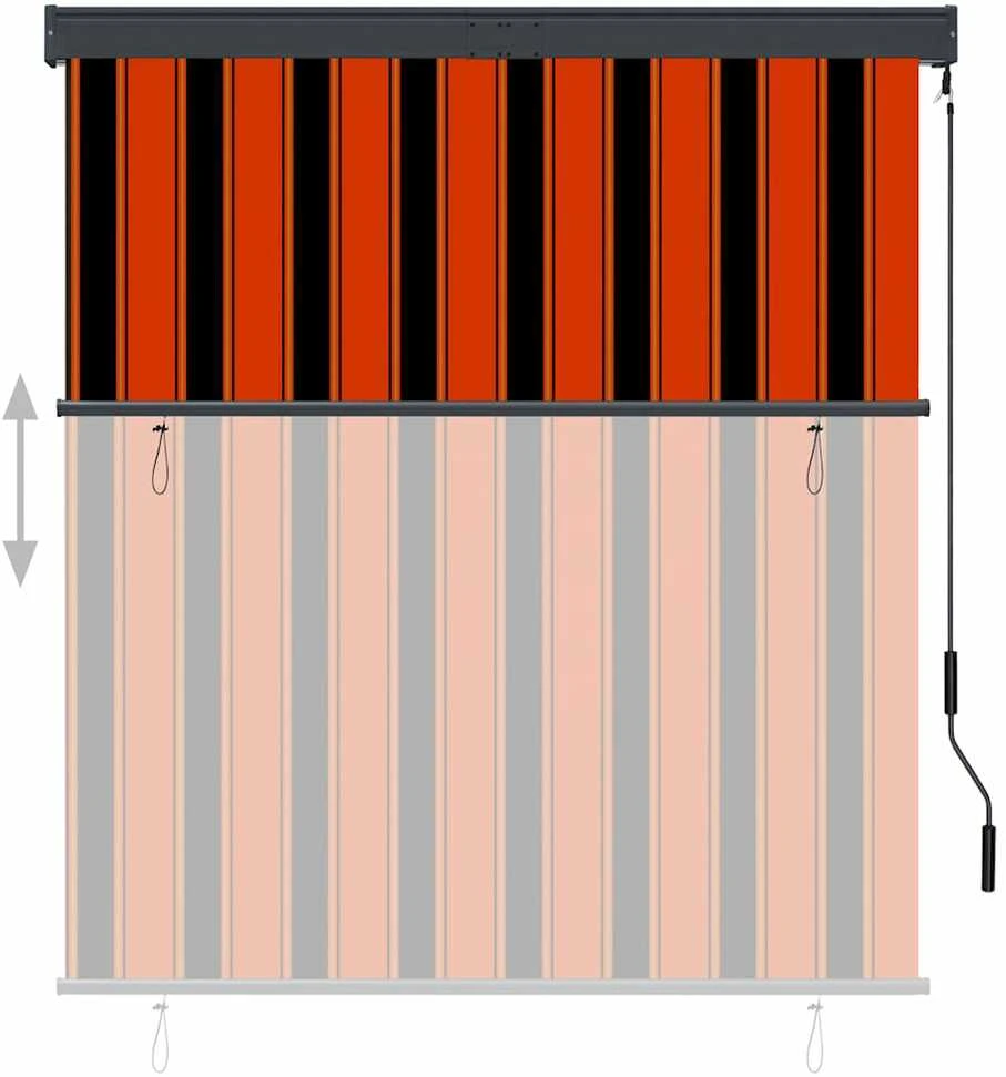 Lauko roletas, oranžinės ir rudos spalvų, 140x250cm