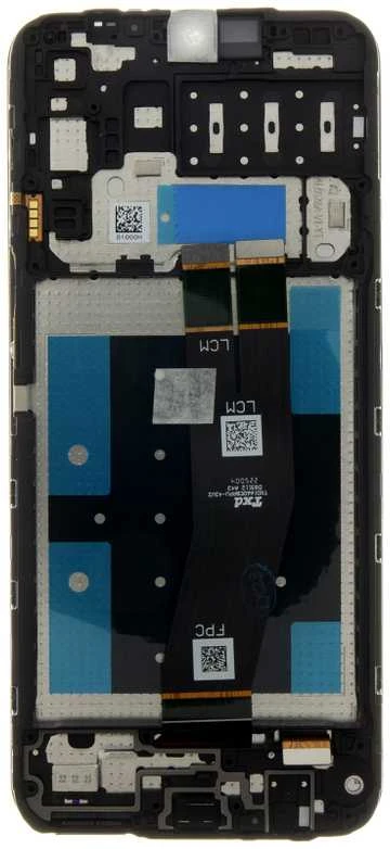 LCD ekranas + jutiklinis blokas + priekinis dangtelis Samsung A145 Galaxy A14 4G Juodas (Paslaugų paketas)