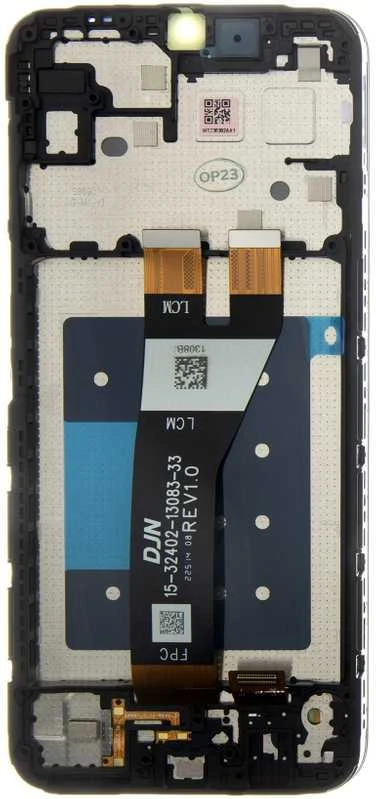 Dėklas LCD ekranas + jutiklinis blokas + priekinis dangtelis Samsung A146 Galaxy A14 5G Juodas (pakeitimų paketas)