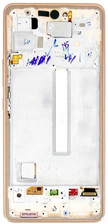Dėklas LCD ekranas + jutiklinis blokas + priekinis dangtelis Samsung A536B Galaxy A53 5G Awesome Peach (pakeitimų paketas)