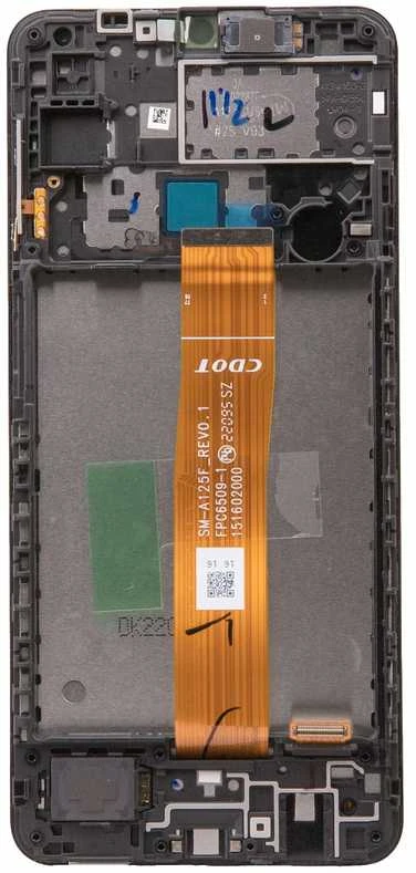 LCD ekranas + jutiklinis blokas Samsung A127F Galaxy A12 (pakeitimų paketas)