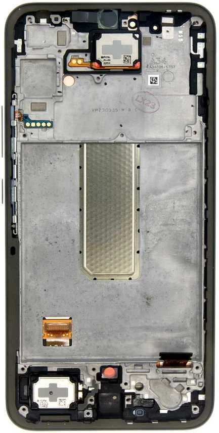 Dėklas LCD ekranas + jutiklinis blokas + priekinis dangtelis „Samsung A346B Galaxy A34 5G Awesome Graphite“ (paslaugų paketas)