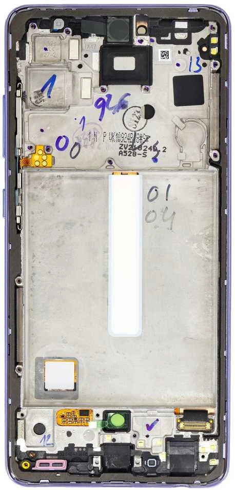 Dėklas LCD ekranas + jutiklinis blokas Samsung A528B Galaxy A52s 5G Light Violet (pakeitimų paketas)