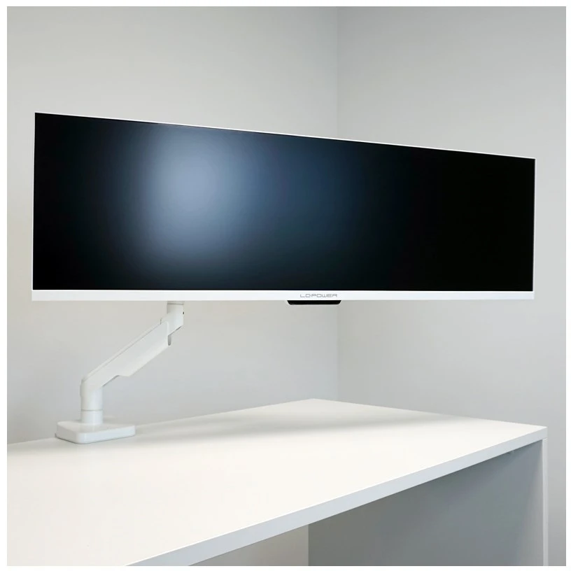 LCP LC-Power LC-EQ-A49W monitoriaus laikiklis arba stovas 124,5 cm (49″) Stalas Balta