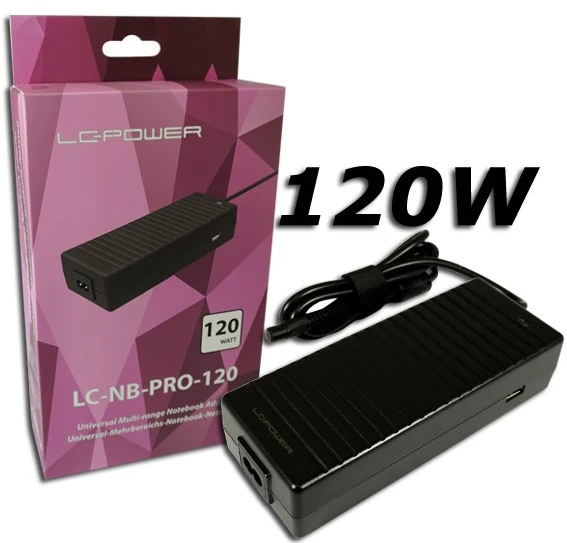 LCP LC-Power LC-NB-PRO-120 maitinimo adapteris / inverteris Vidaus 120 W Juoda