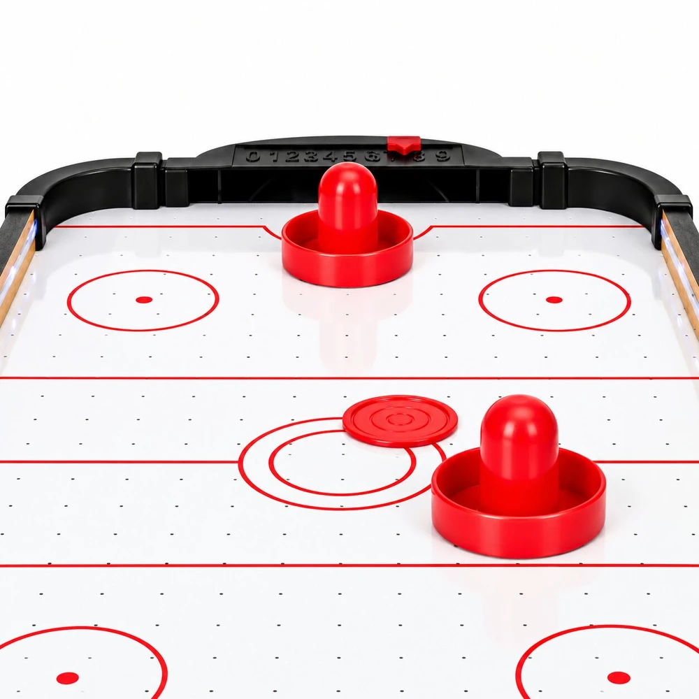 LED air hockey table game for children 58 cm with accessories ECOTOYS