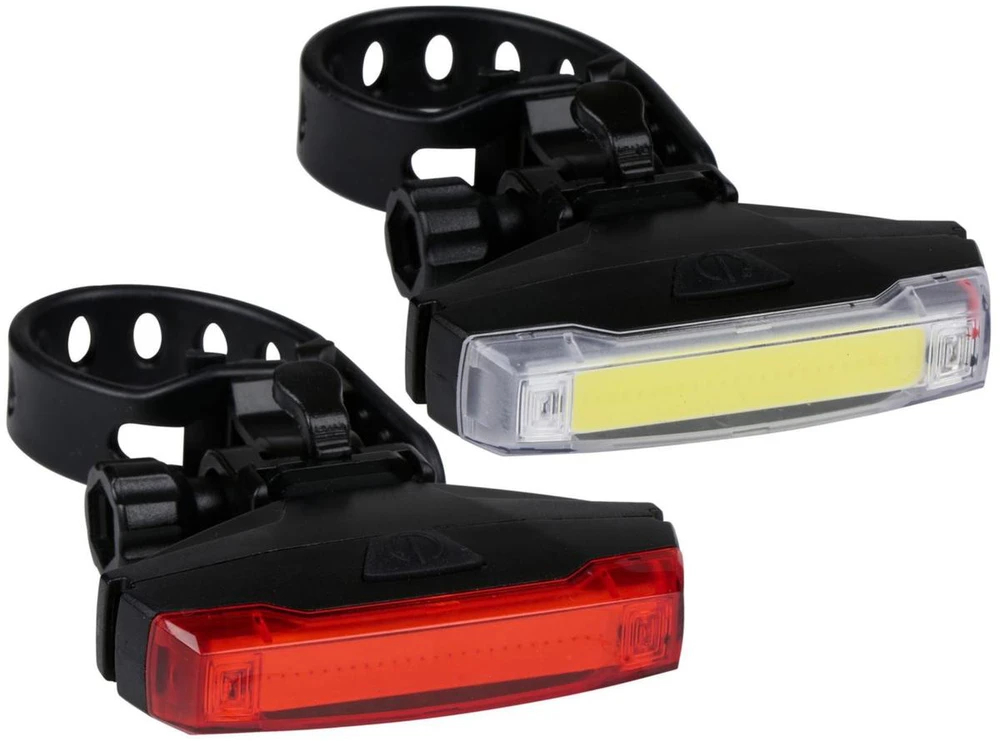 Dviračio LED žibintų rinkinys priekyje ir gale Dunlop