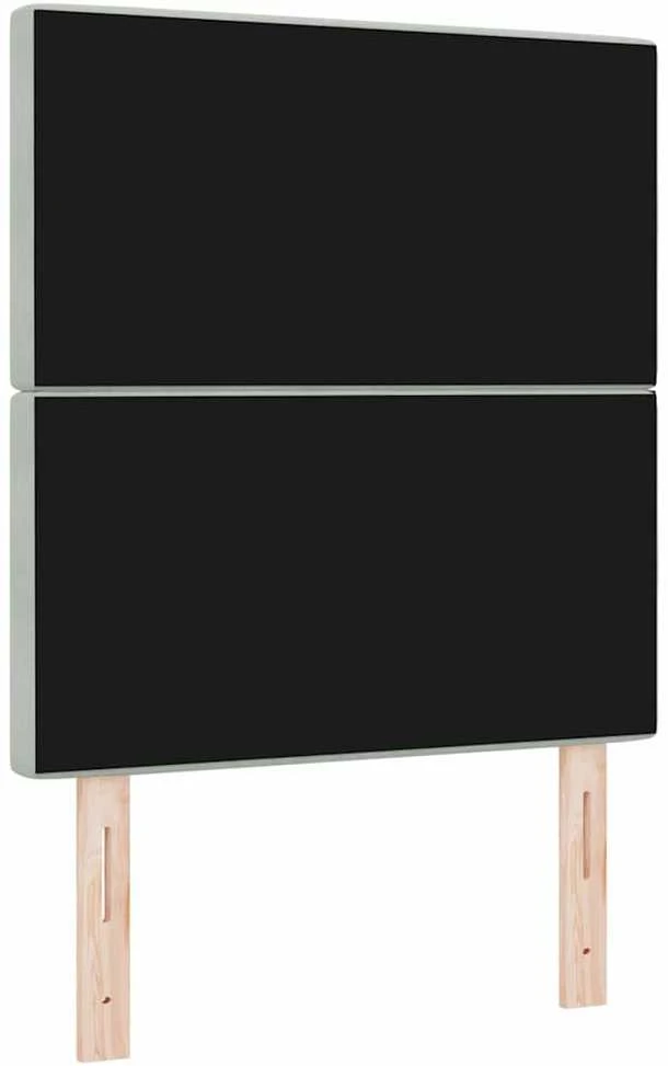 LED galvūgalis su LED juostelėmis Šviesiai pilka 80 cm Aksomas