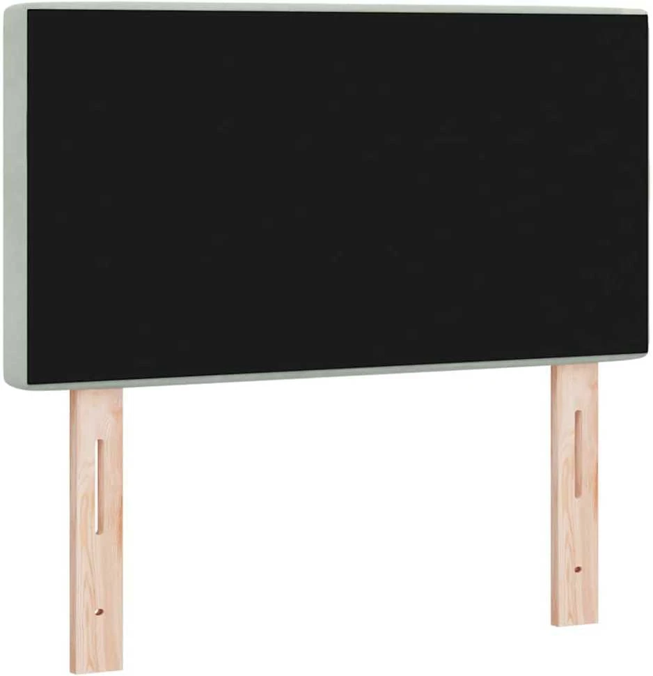 LED galvūgalis su LED juostelėmis Šviesiai pilka 80 cm Aksomas