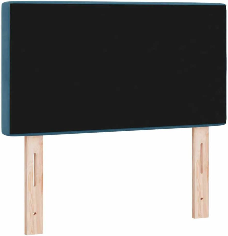 LED galvūgalis su LED juostelėmis Tamsiai mėlyna 80 cm Aksomas
