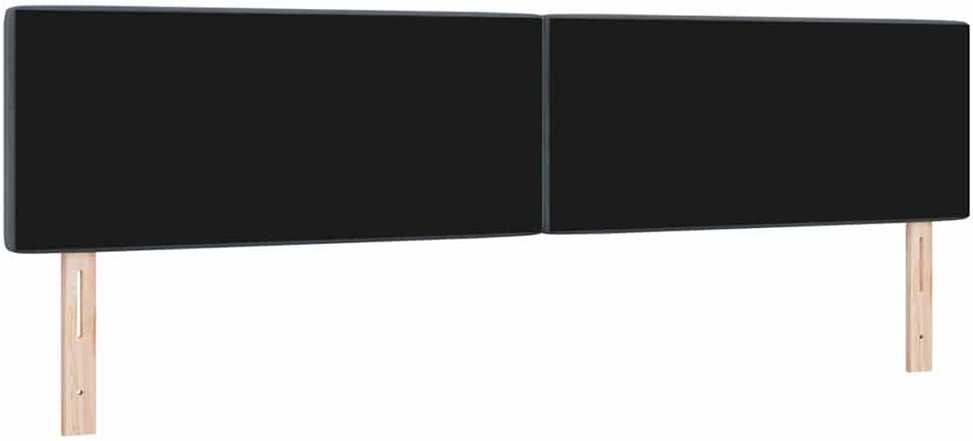 LED galvūgalis su LED juostelėmis Tamsiai pilka 200 cm Aksomas