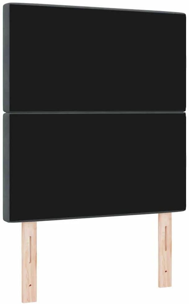 LED galvūgalis su LED juostelėmis Tamsiai pilka 80 cm Aksomas