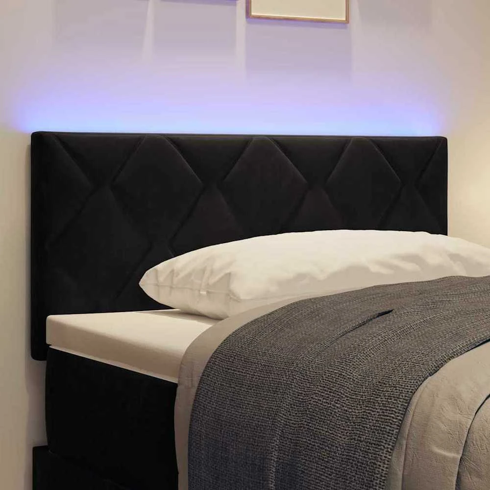 LED galvūgalis Juodas 90 cm Aksomas