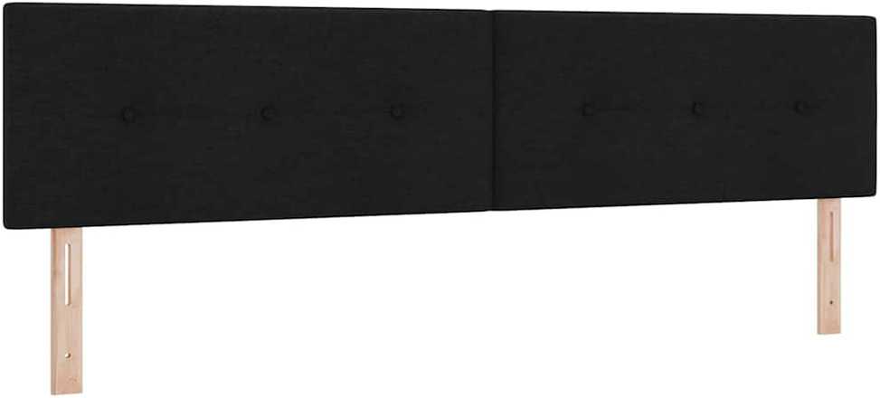 LED galvūgalis su LED juostelėmis Juodas 200 cm audinys