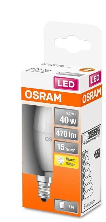 Osram Parathom Classic B LED | E14 | 4,9 W | Šiltas Baltas