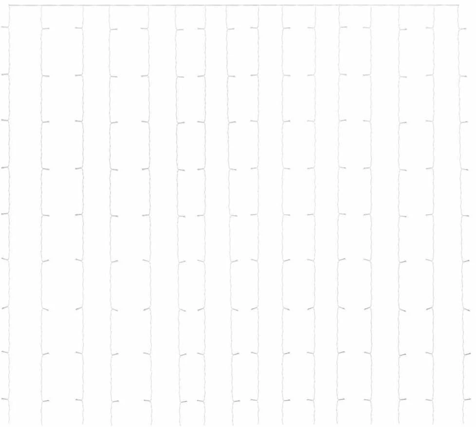 LED lempučių užuolaida, 3x3m, 300 šaltų baltų LED lempučių