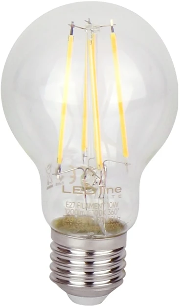 LED lemputė E27 A60 230V 10W 1200lm, šiltai balta 2700K, LED line LITE