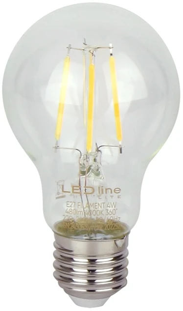 LED lemputė E27 A60 230V 4W 480lm, neutraliai balta 4000K, LED line LITE