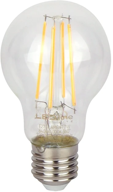 LED lemputė E27 A60 230V 7W 840lm, neutraliai balta 4000K, LED line LITE