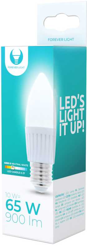 TelForceone LED lemputė E27 C37 10W 230V 4500K 900lm keramikinė Forever Light