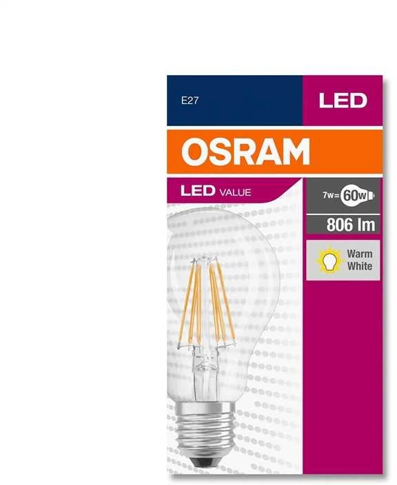LED lemputė OSRAM, A60, E27, 7 W, 806 lm, 2700 K