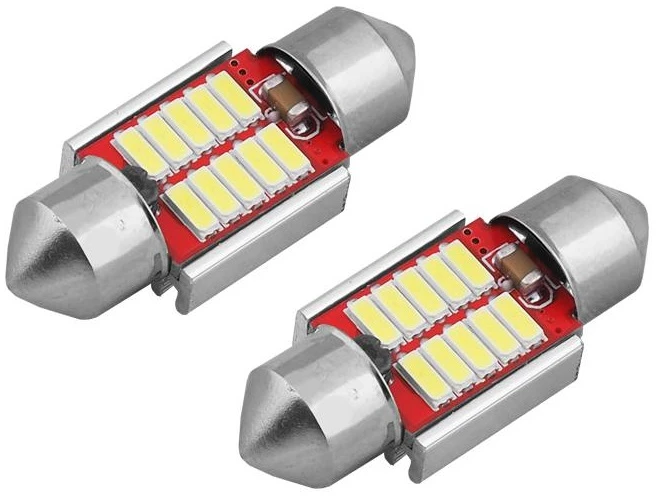 Amio LED lemputes 2 vnt. Canbus 10 smd 12/24V, 31*12