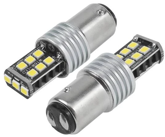 Amio LED lemputė Vertex Canbus 15SMD 7,5W (P21/5W) Baltas 12V/24V 2vnt.