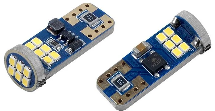 Amio LED lemputė w5w T10 CANBUS 18SMD Balta spalva