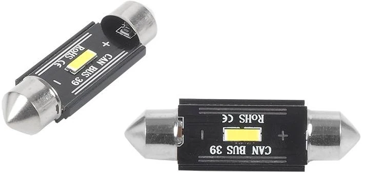 Amio Lemputė Led canbus 1 smd ultrabright 1860 festoon 39 mm, baltas 12v/24v