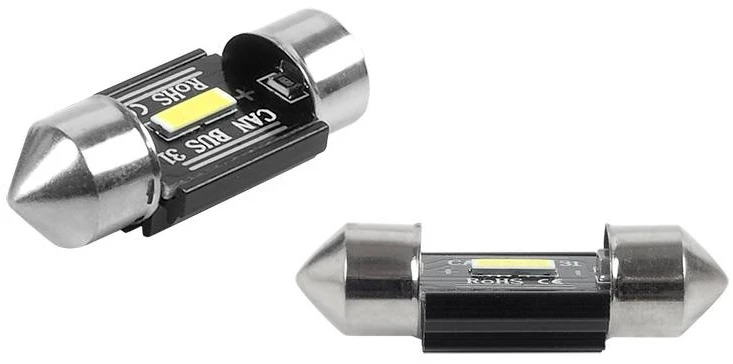 Amio Lemputė Led canbus 1 smd ultrabright 1860 festoon 31mm baltas 12v/24v