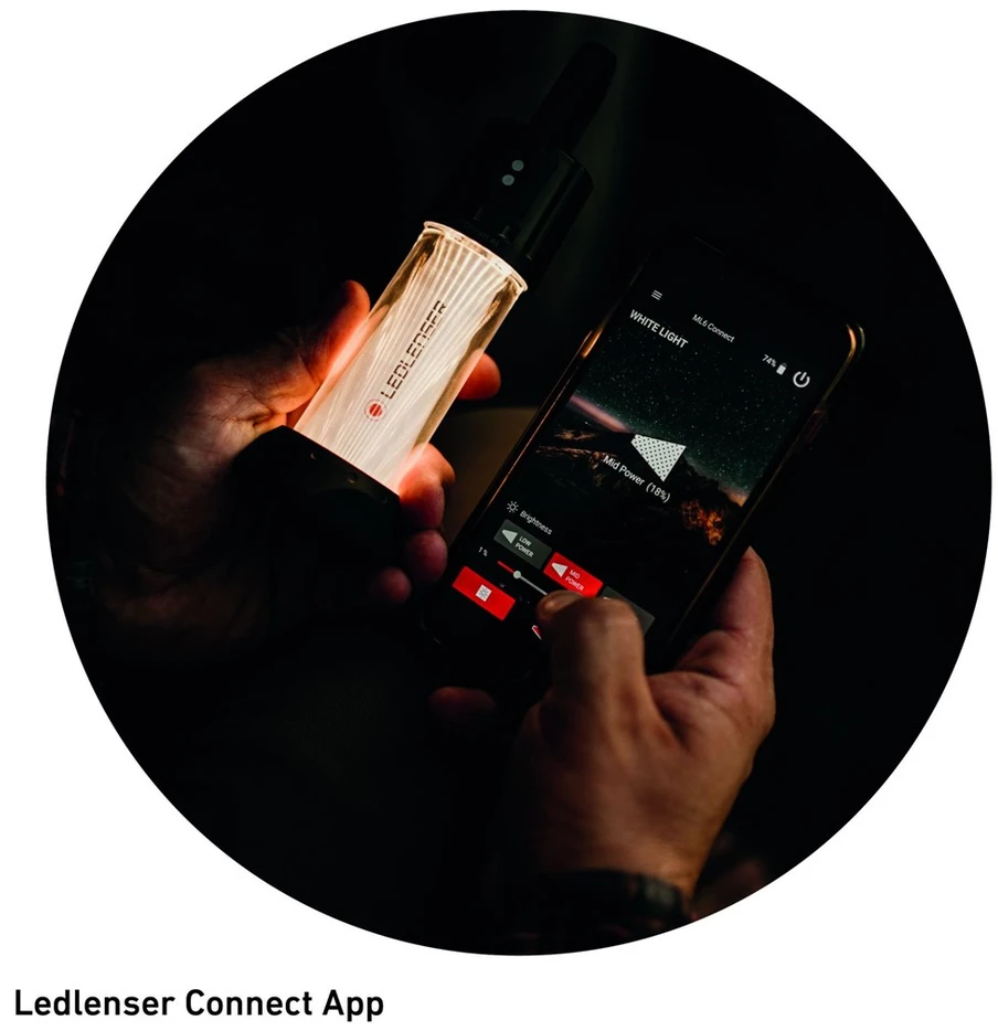LED Lenser Stovyklavimo Lempa - Ledlenser ML6 ConnectWL Juoda/Balta Ledlenser ML6 ConnectWL Įkraunama Lempa, 750 Liumenų, Juoda