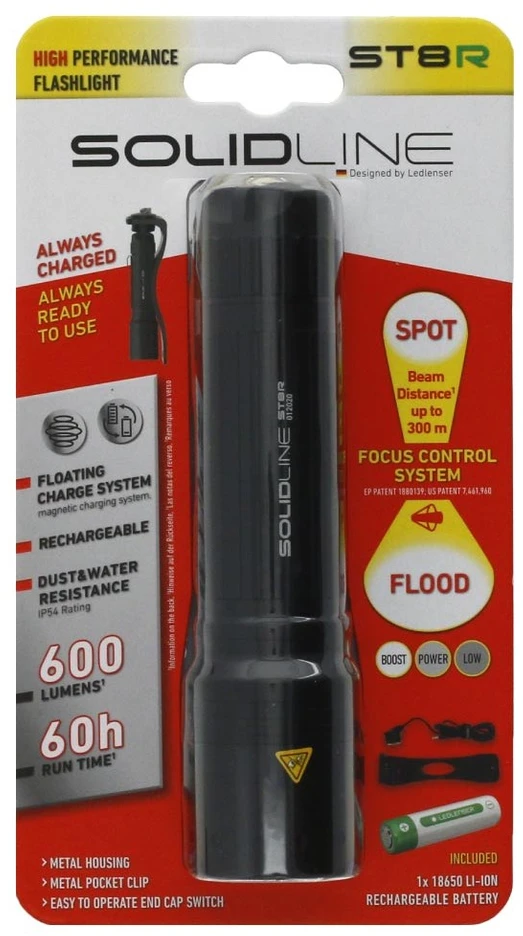 LED Lenser Ledlenser ST8R Taschenlampe Juoda Rankinis žibintuvėlis LED