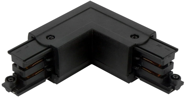 Led Line Prime Jungtis L formos 3 fazių bėgeliui LUMICANTO kairė pusė juoda