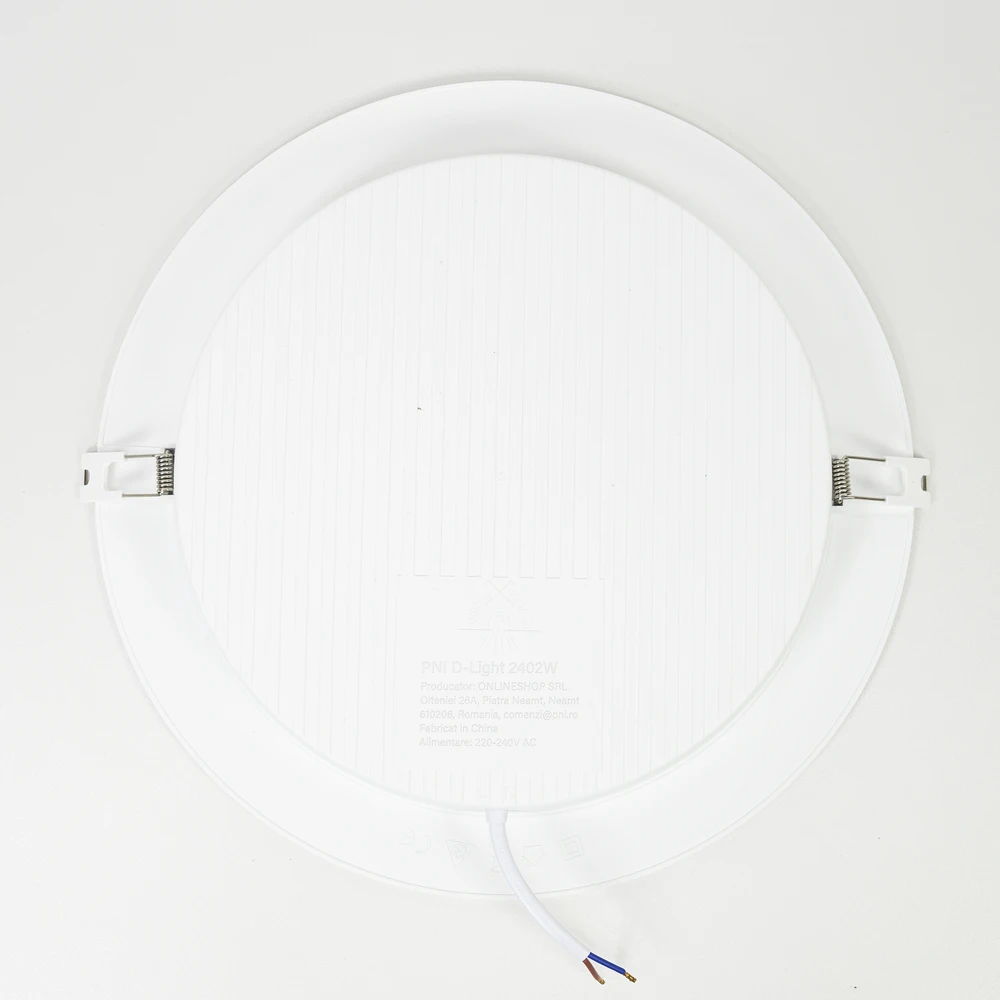 LED lubinis šviestuvas PNI D-Light 2402W 24W, įmontuojamas, apvalus, 6500K, 230V maitinimo šaltinis, 2640 lm, baltas