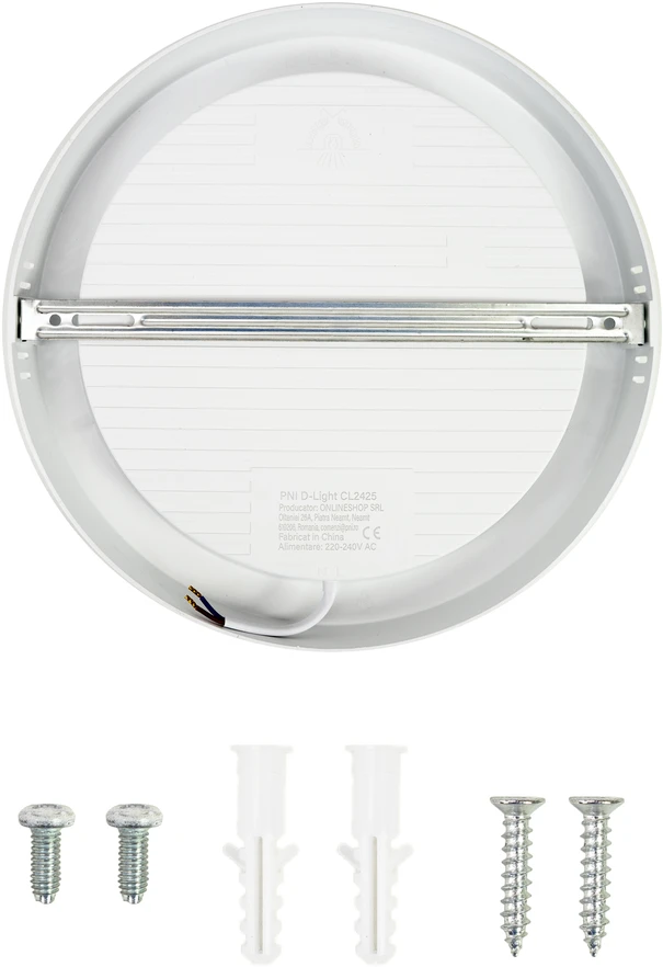 LED lubinis šviestuvas PNI D-Light CL2425 24W, apvalus 29 cm, 4200K, 230V maitinimo šaltinis, 2640 lm, neutrali balta spalva