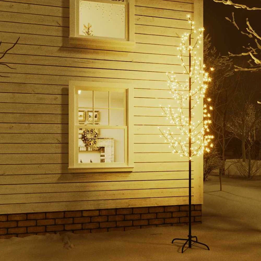 LED medis su vyšnių žiedais, 300cm, 368 šiltos baltos LED