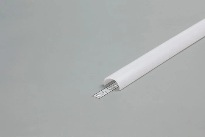TOPMET LED juostos profilio dangtelis D CLICK, baltas, 2m