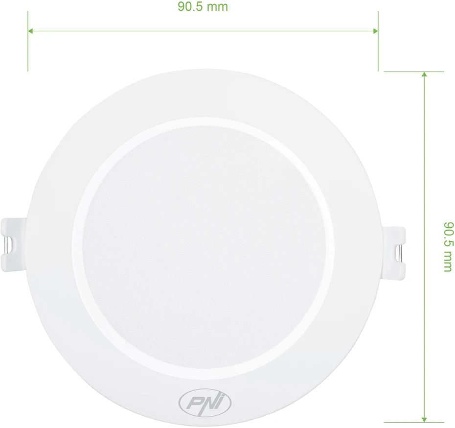 LED prožektorius PNI D-Light CL2503 3W, įleidžiamas, apvalus 9 cm, 6400K, 230V maitinimo šaltinis, 330 lm, šaltai balta spalva