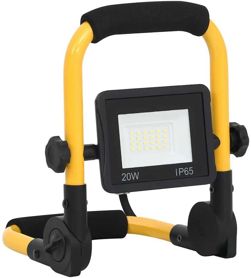 LED prožektorius su rankena, šaltos baltos spalvos, 20W