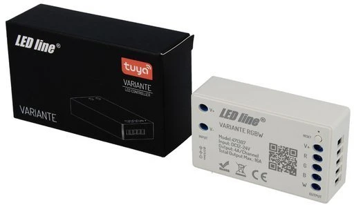 LED valdiklis, 12-24V, 4x4A, RGBW, Wi-Fi TUYA VARIANTE +RF, LED LINE