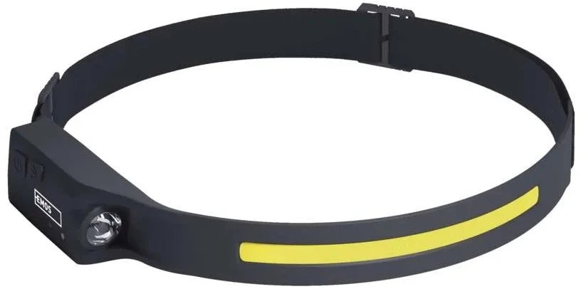 LED žibinuvėlis ant galvos įkraunamas, LED, šoninis 380lm, EMOS