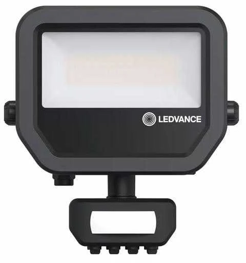 Ledvance 11-17W LED prožektorius FL 20 GEN4, juodas, 4000K, IP65, su judesio davikliu