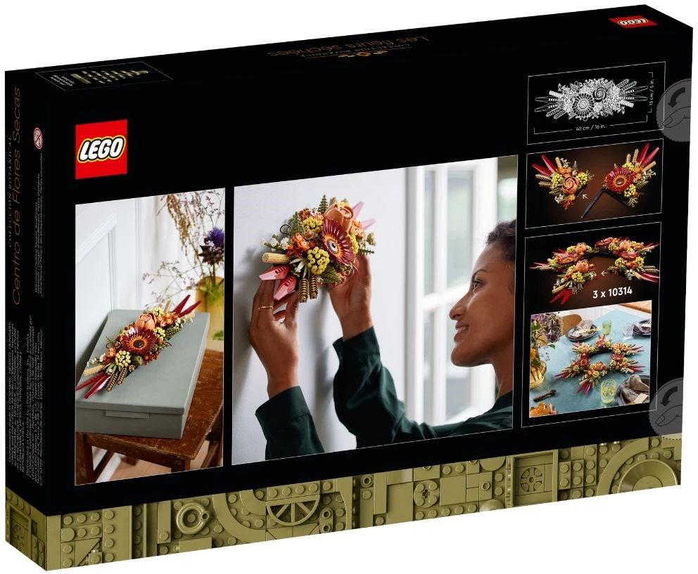 NAUJIENA! LEGO Icons Džiovintų gėlių puošmena 10314